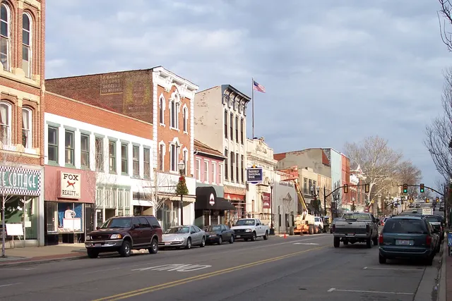 East Main Street in downtown Lancaster, Ohio